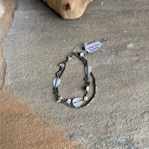 New🌟Free People-Elegant Silver Shell Beaded Anklet